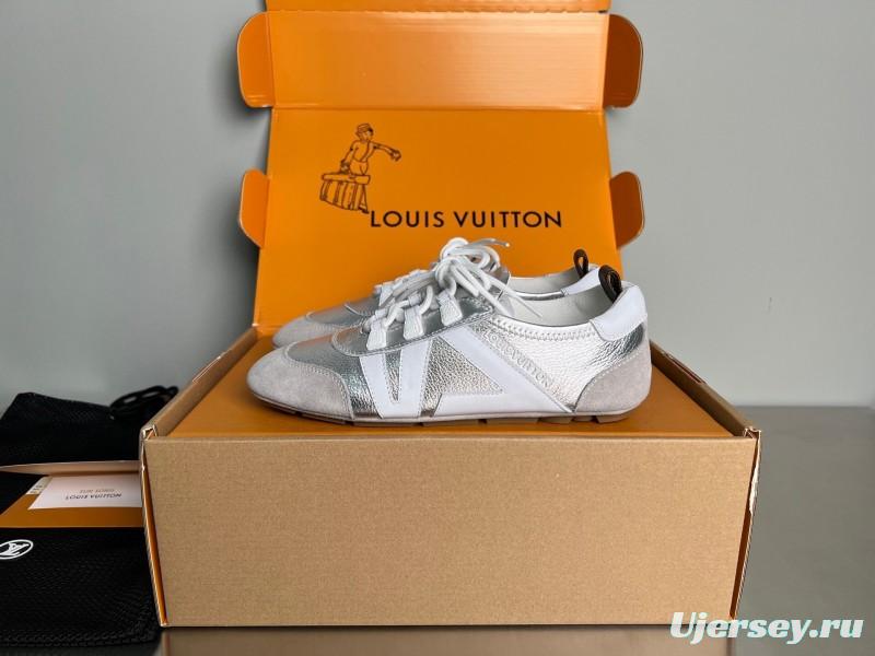 Lv Sneakerina 2025 SS Ballet Round Toe Lace-Up Low Top Lifestyle Casual Shoes - YC