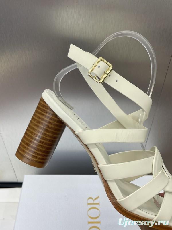 Dior D-Club Spring Summer New Jelly Color Hollow Layered Cross Strap High Heel Women Shoes - KFY00290