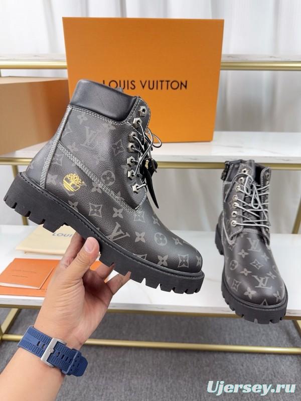 Timberland x LV Monogram Ankle Boots Waterproof Suede - LY00380