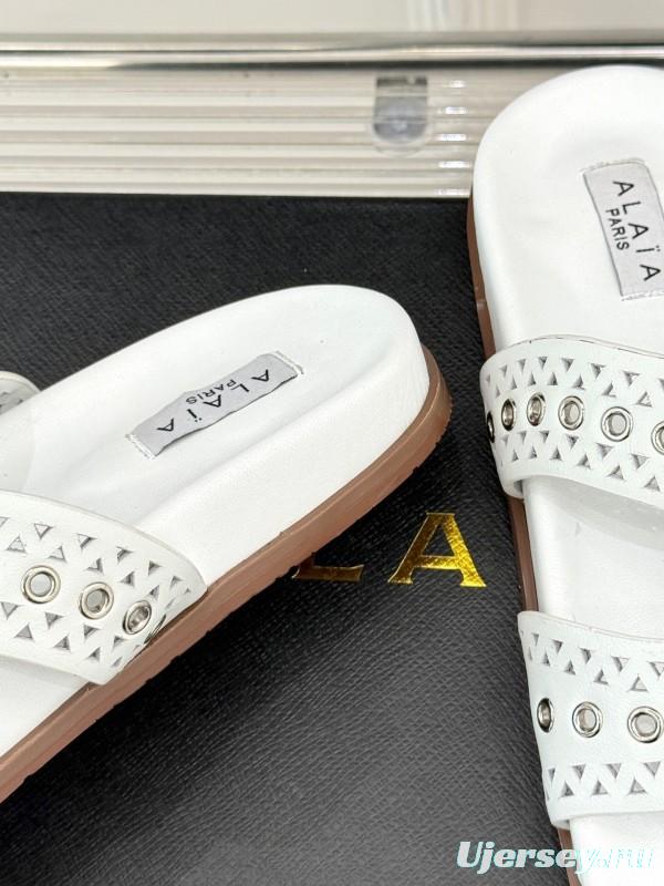 Alaia Spring Summer 2025 Laser-Cut Casual Sandals - KFY00260