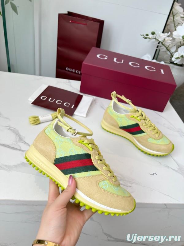 Gucci Women's Casual Shoes with GG Supreme Print and Metal Horsebit Detail - AS00330