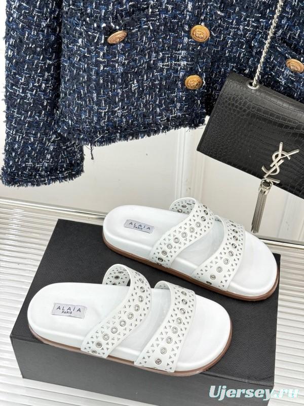 Alaia Spring Summer 2025 Laser-Cut Casual Sandals - KFY00260