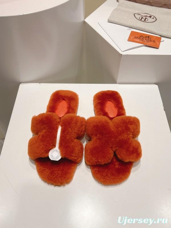 Hermès Fall/Winter 2025 Flat Wool Slippers - LY00240