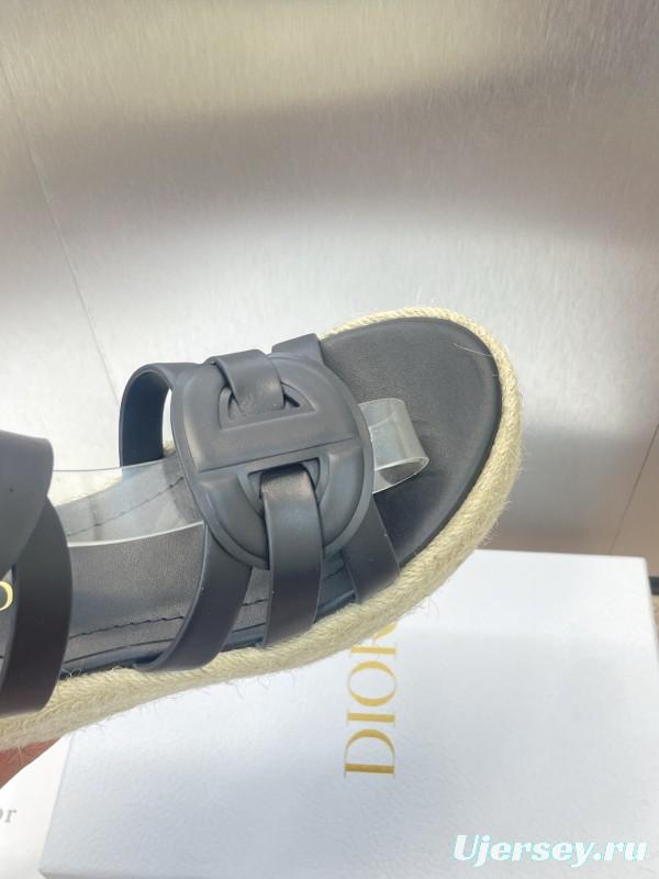 Dior D-Club Jelly Color Hollow Layered Cross Strap Platform High Heel Women's Shoes - KFY00290