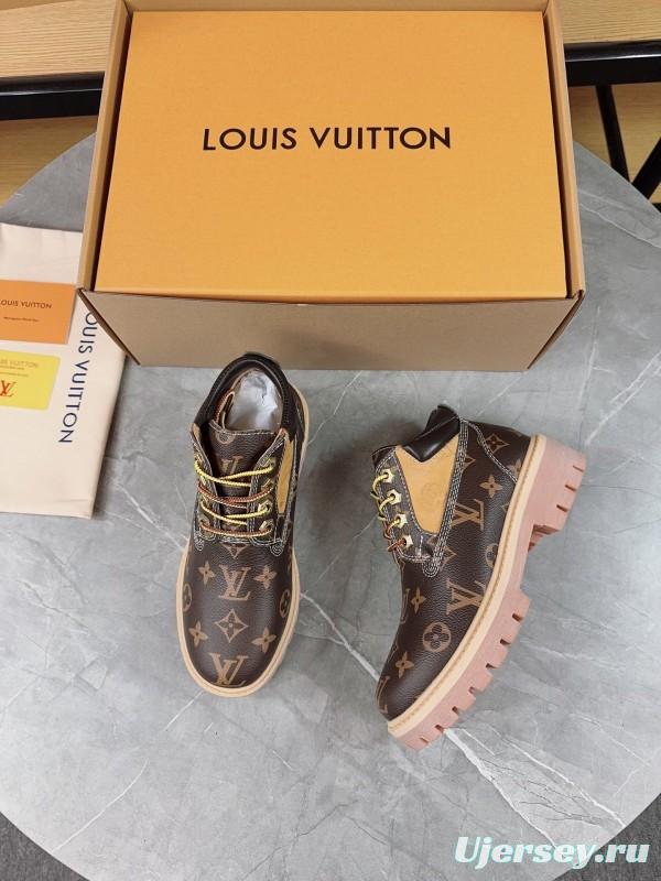 Timberland LV Monogram Waterproof Suede Leather 6-Inch Boots - LY00370