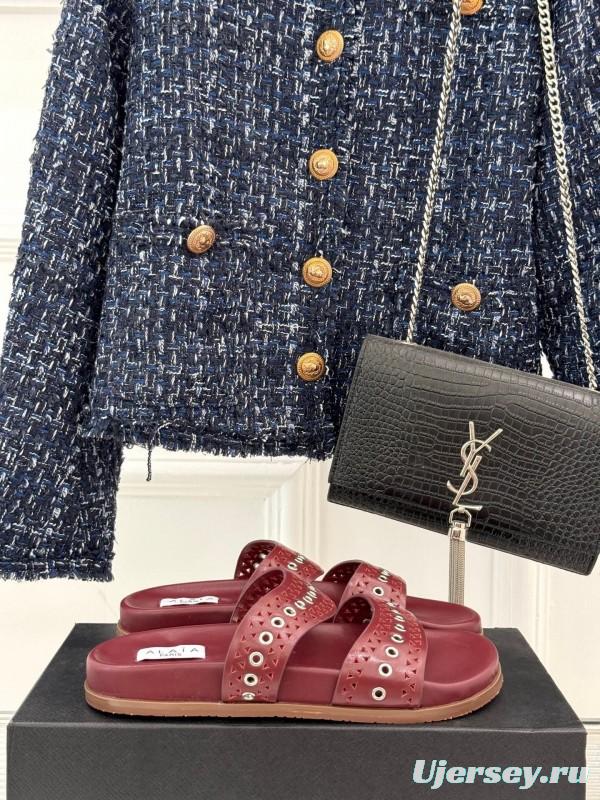 Alaia 2025 SS Hollow-Out Casual Sandals - KFY00260