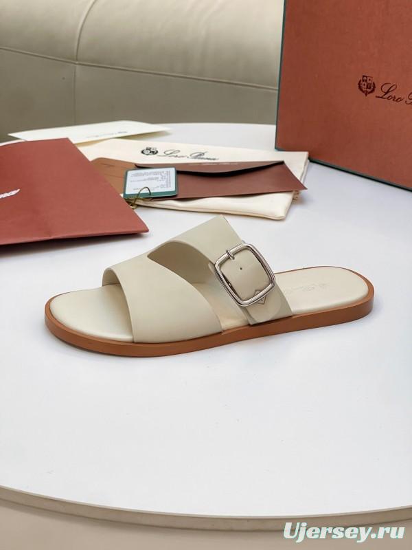 Loro Piana 2025 SS Men's Spring Summer Slippers with High-Quality Stitching and Original Sole - AS00250