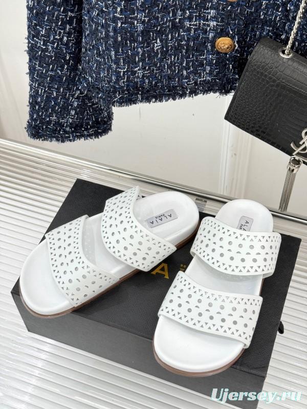 Alaia Spring Summer 2025 Laser-Cut Openwork Casual Sandals - KFY00260