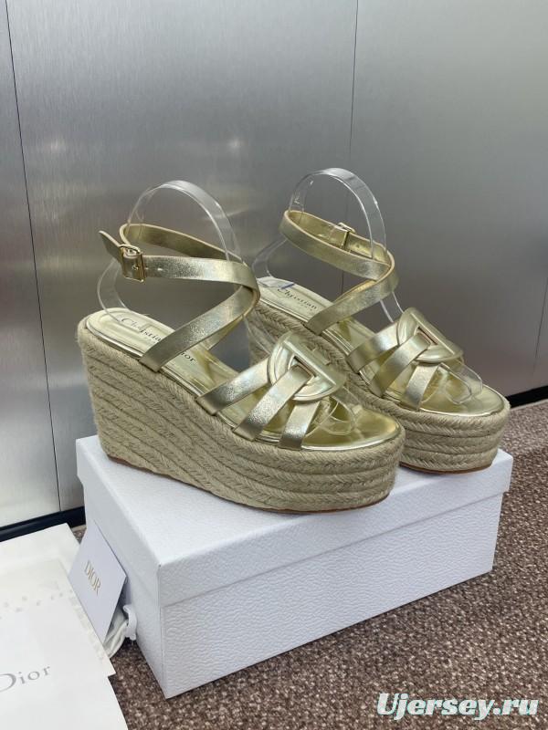 Dior D-Club Jelly Color Hollow Layered Cross Strap Platform High Heel Women Shoes - KFY00290