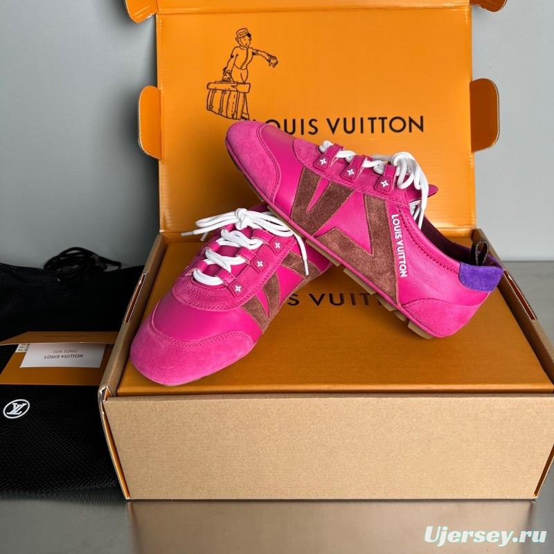 Lv Sneakerina 2025 SS Ballet Round Toe Lace-Up Low Top Lifestyle Casual Shoes - YC