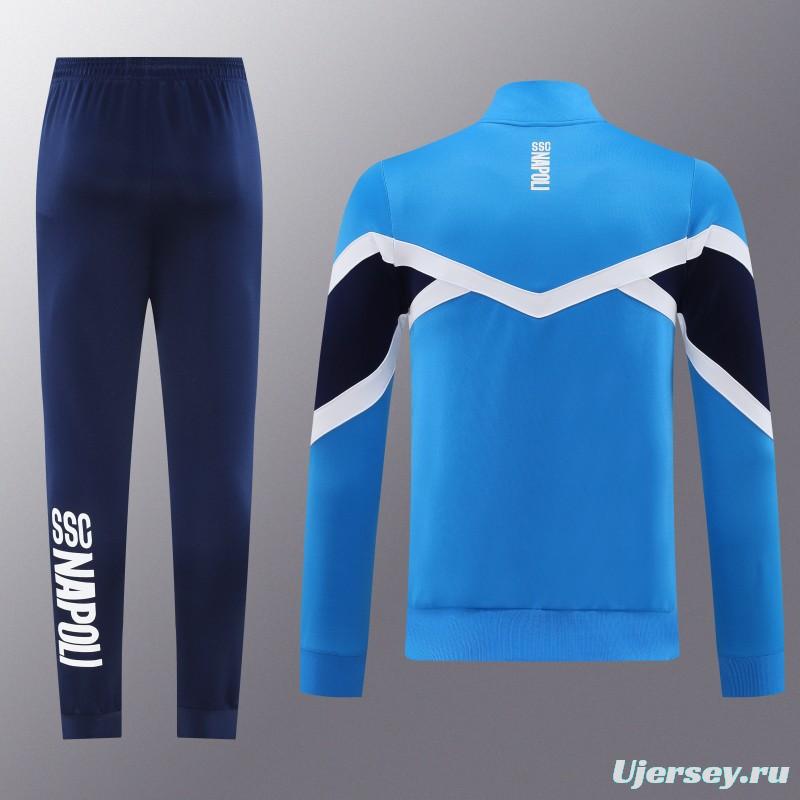25/26 Napoli Blue/Black Full Zipper Jacket+Long Pants