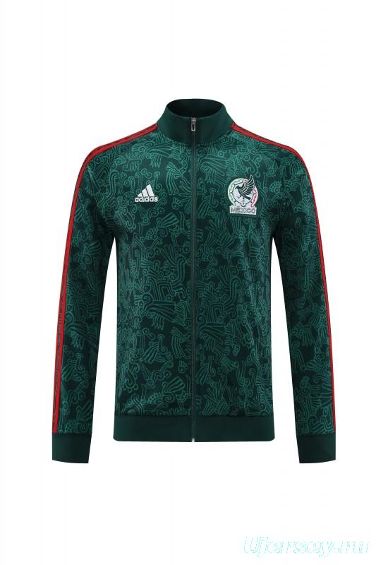 2025 Mexico Green Full Zipper Jacket+Long Pants