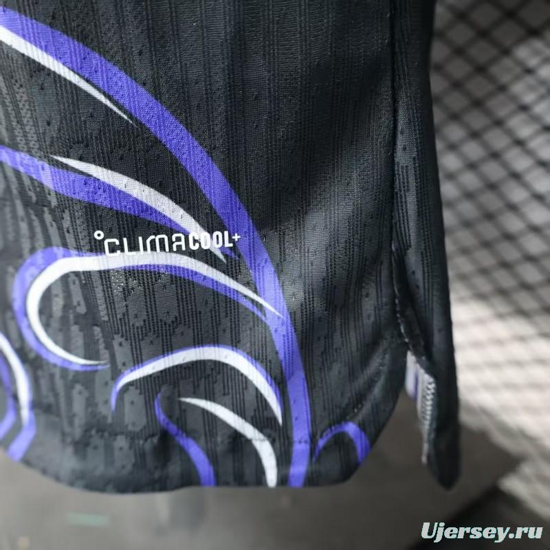 Player Version 2026 Argentina Third Black with Artistic Swirl Pattern Jersey