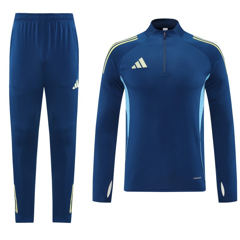 25/26  Adidas Navy Blue Full zipper Jacket Tracksuit+ long pants
