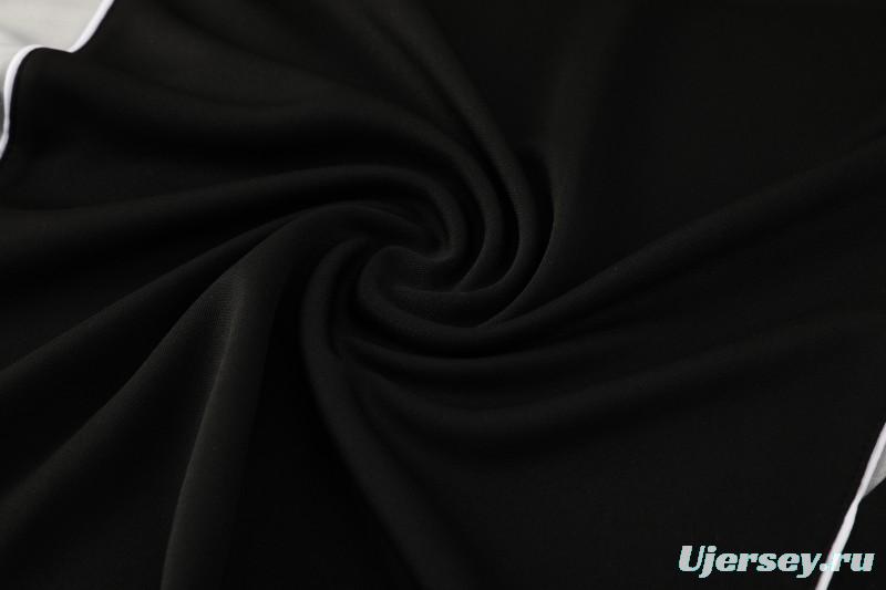 25/26  Adidas Black Full zipper Jacket Tracksuit+ long pants