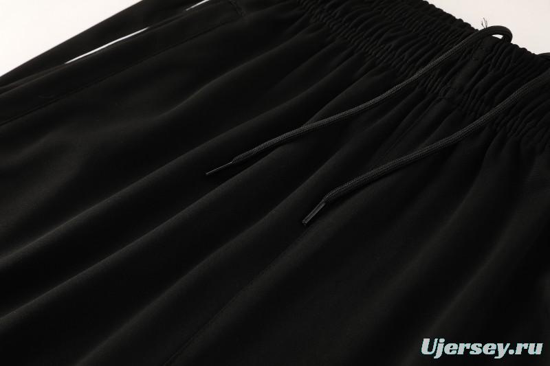 25/26  Adidas Black Full zipper Jacket Tracksuit+ long pants