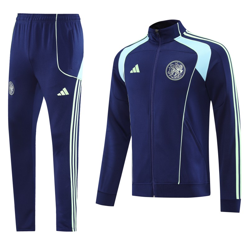 25/26 Ajax Amsterdam Navy Blue Full zipper Jacket Tracksuit+ long pants