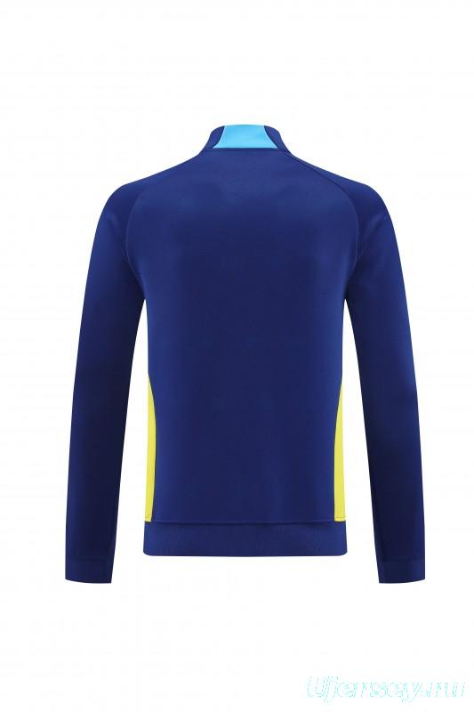 25/26 Arsenal FC Royal Blue Full zipper Jacket Tracksuit+ long pants