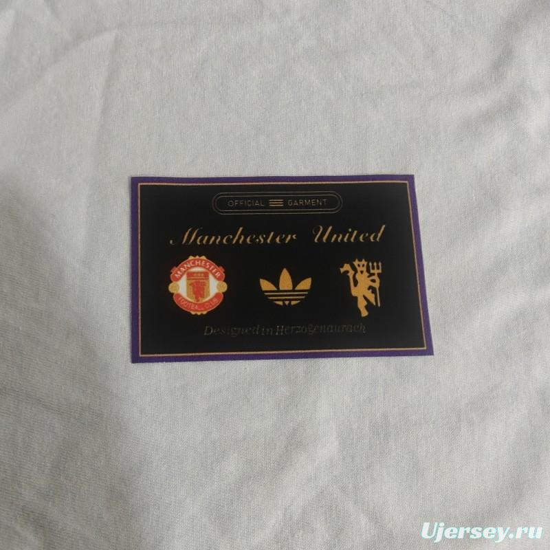 25/26 Manchester United Retro Embroidered Logo Hoodie 9 Colors