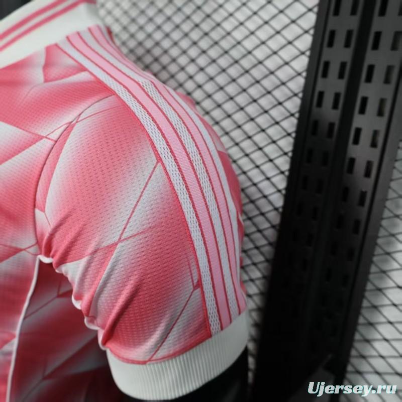 Player Version 1988/89 Real Madrid Third Pink with Geometric Chevron Pattern Jersey