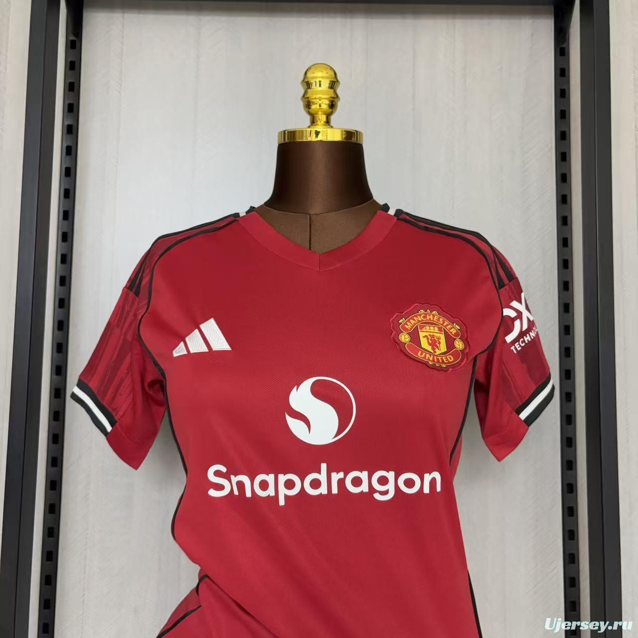 25/26 Women Manchester United Home Jersey