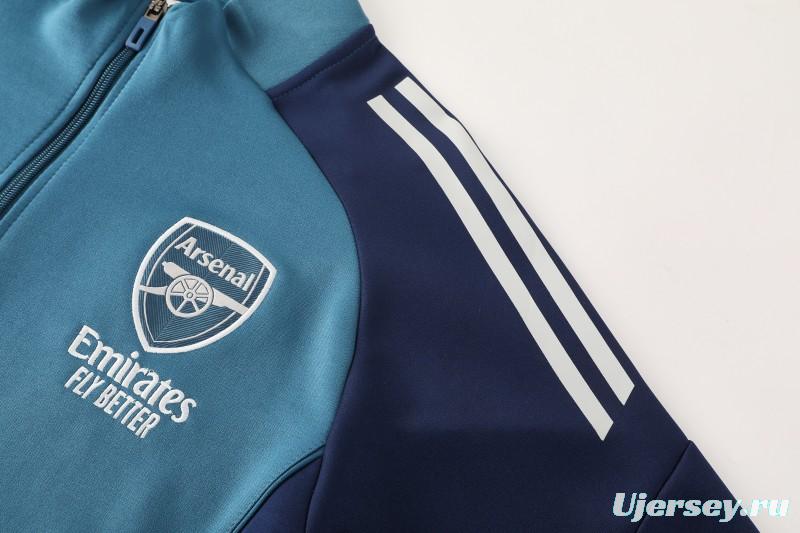 25/26 Arsenal  Navy Blue  Full zipper Jacket Tracksuit+ long pants