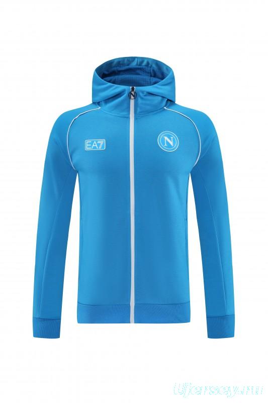 25/26  Napoli Sky Blue  Full zipper Jacket Tracksuit+ long pants