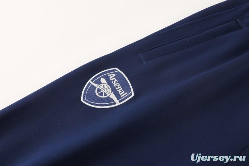 25/26 Arsenal  Navy Blue  Full zipper Jacket Tracksuit+ long pants