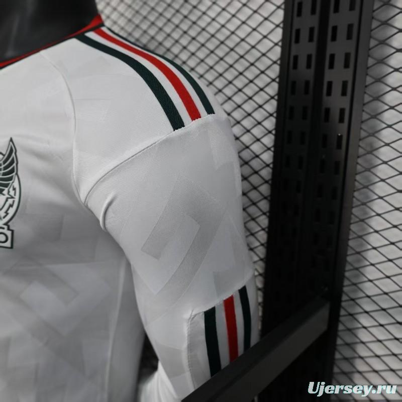 Player Version 2026 Mexico Away White Long Sleeve Jersey