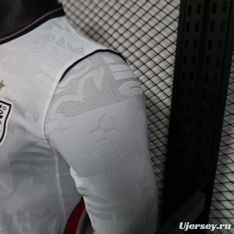 25/26 Player Version  England Home Long Sleeve Jersey