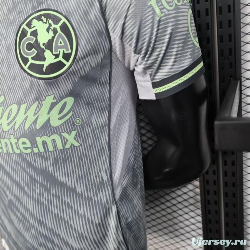 25/26 Player Version  Club América Third Gray Neon Green Jersey