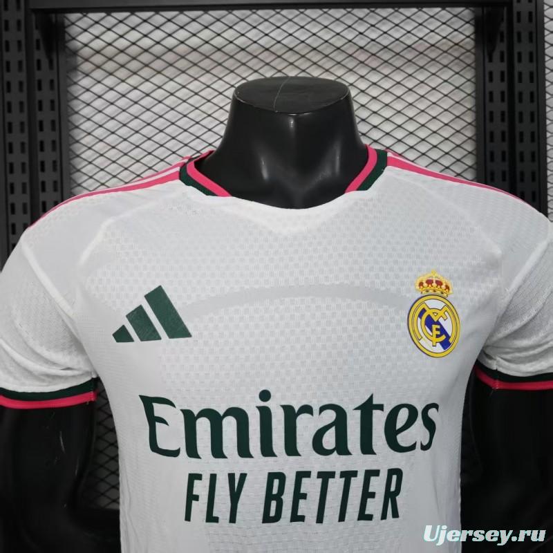 26/27 Player Version Real Madrid Home White Pink Black Jersey