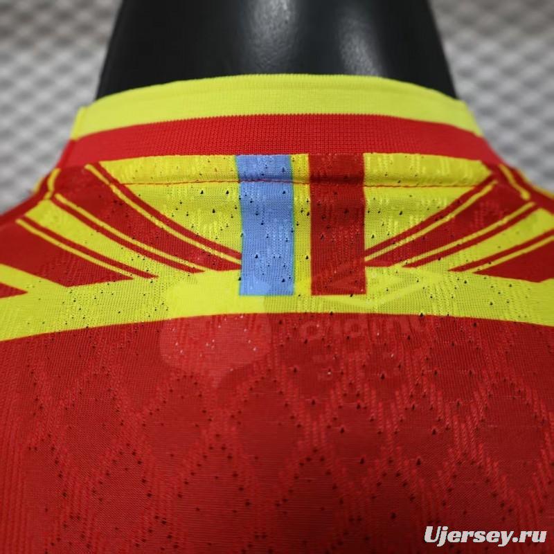 Player Version 2026 DR Congo Away Red Yellow Flame Jersey
