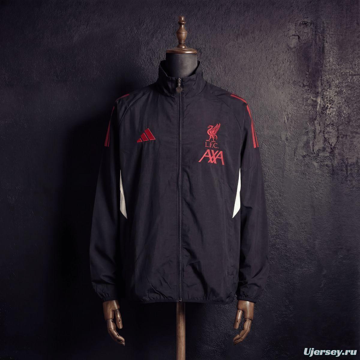 2026 Liverpool Black Jacket Windbreaker
