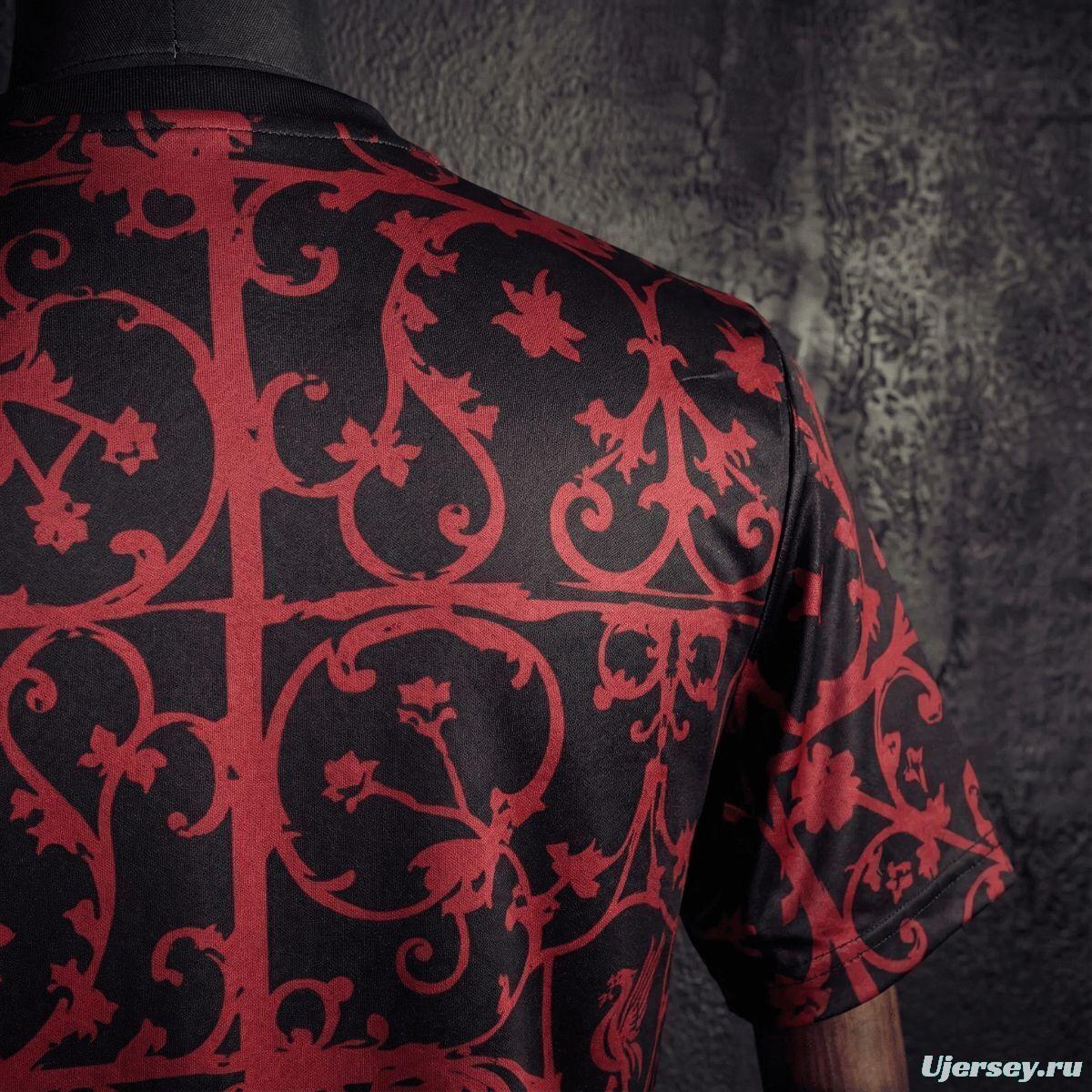 25/26 Liverpool Training Jersey Red And Black Jersey