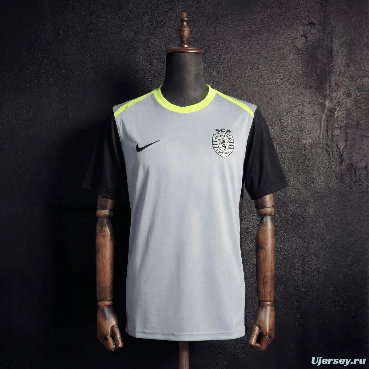 25/26 Sporting Lisbon Training Jersey Gray Jersey