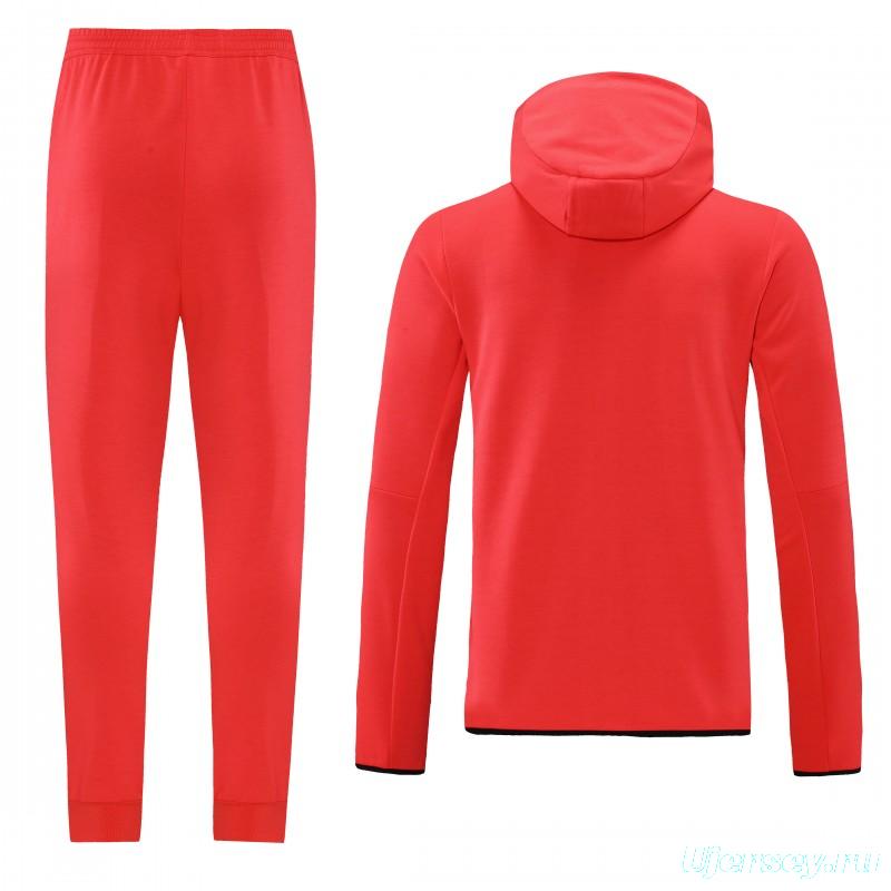 26/27 Liverpool Red Full Zipper Hooded Jacket Tracksuit + Long Pants