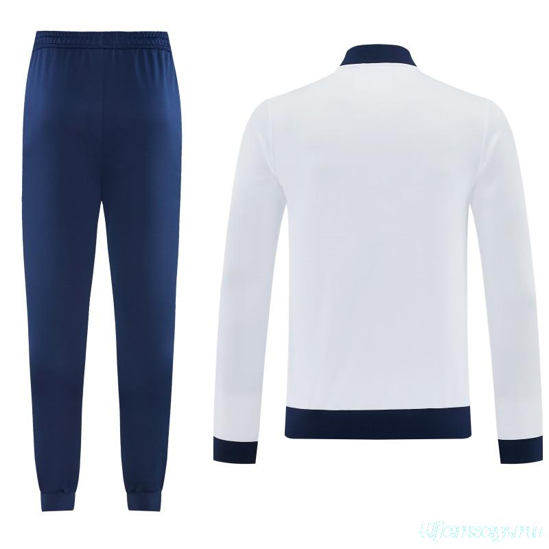 25/26 Roma White Full Zipper Jacket + Long Pants