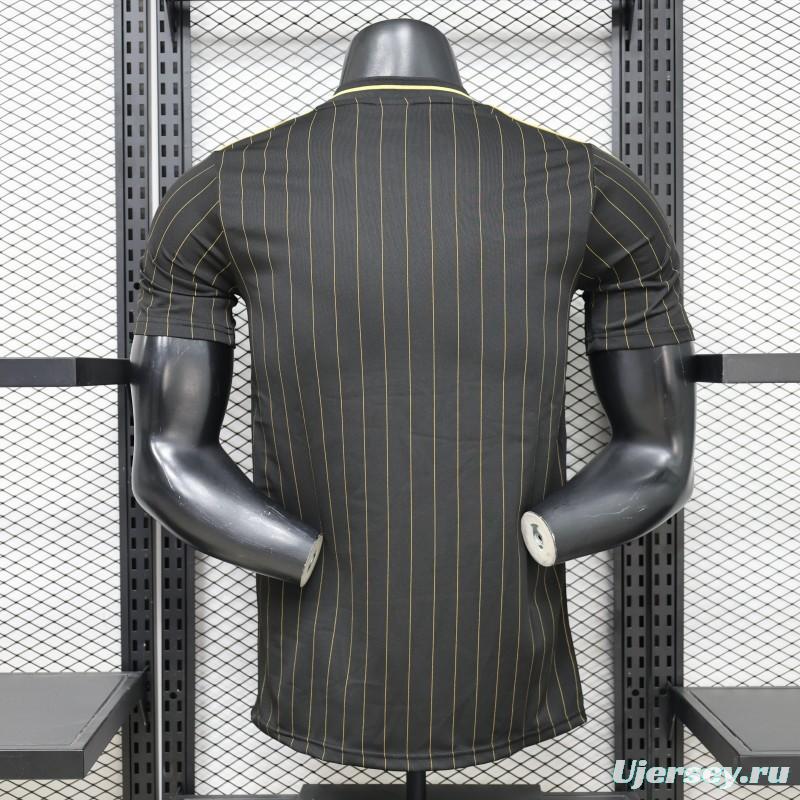 2026 Player Version Mexico Black with Gold Pinstripes Jersey