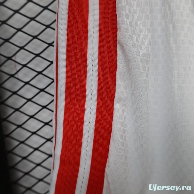2026 Player Version Colombia White with Red Side Stripes Shorts