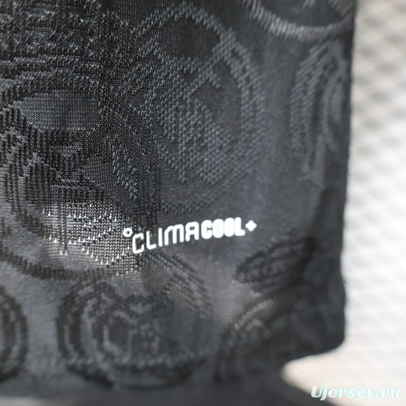 25/26 Player Version Real Madrid Black with Subtle Crest Pattern Jersey