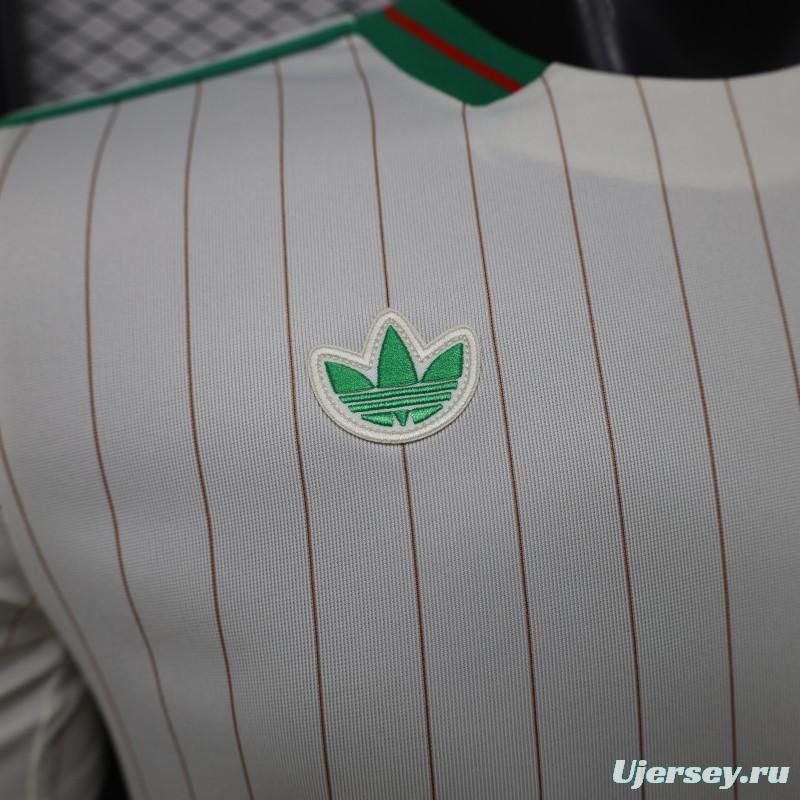 2026 Player Version Algeria White with Green Pinstripes Jersey