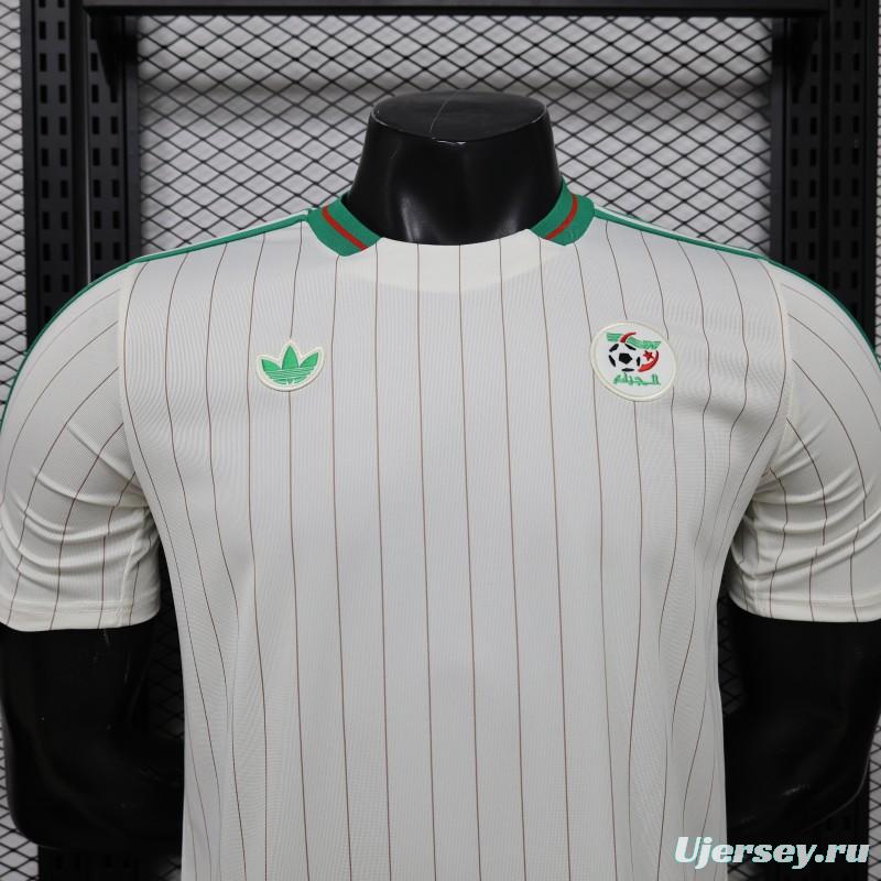 2026 Player Version Algeria White with Green Pinstripes Jersey