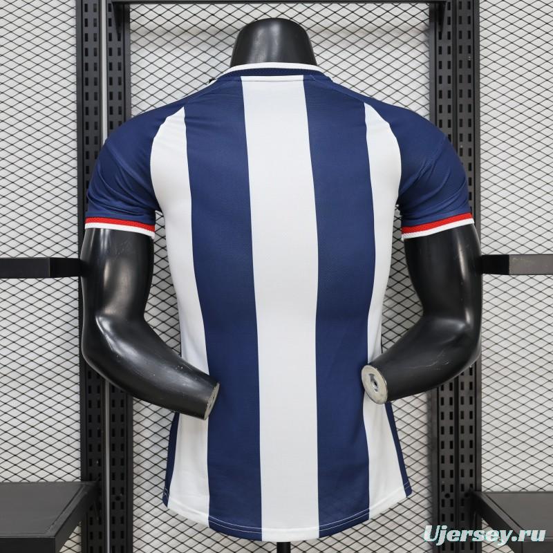 Player Version 2027 Scotland Away White/Navy Vertical Stripes Jersey