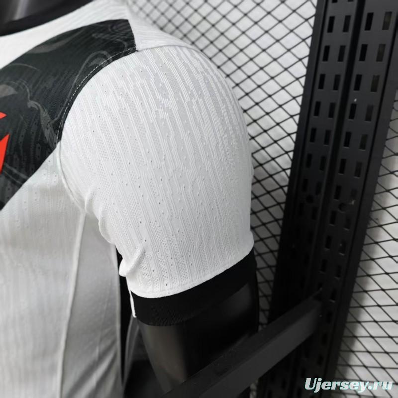 Player Version 26/27 Vasco da Gama Away White with Black Diagonal Sash Jersey