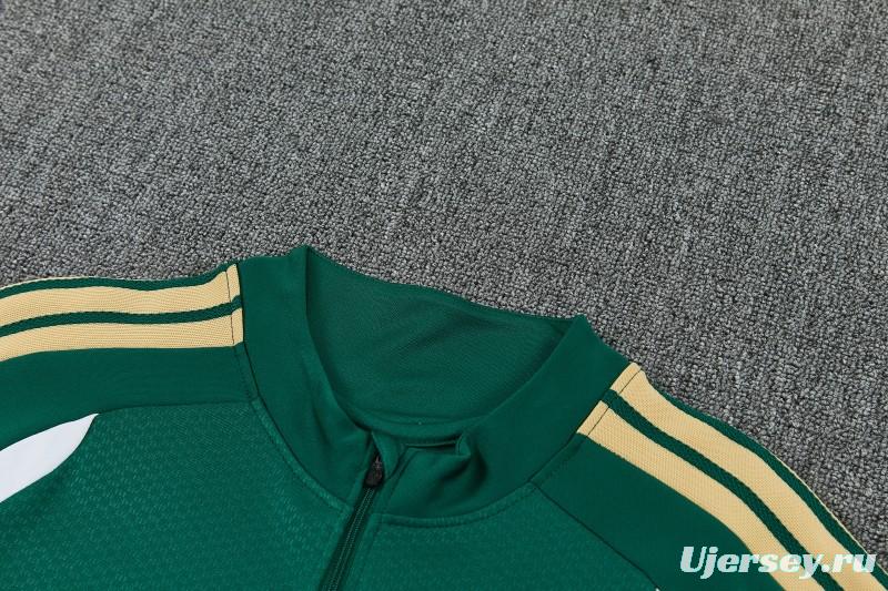 26/27 Italy Green Half Zipper Jacket Tracksuit + Long Pants