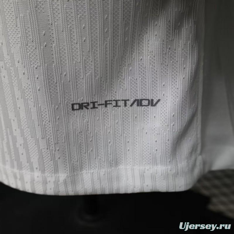 Player Version 26/27 Vasco da Gama Away White with Black Diagonal Sash Jersey