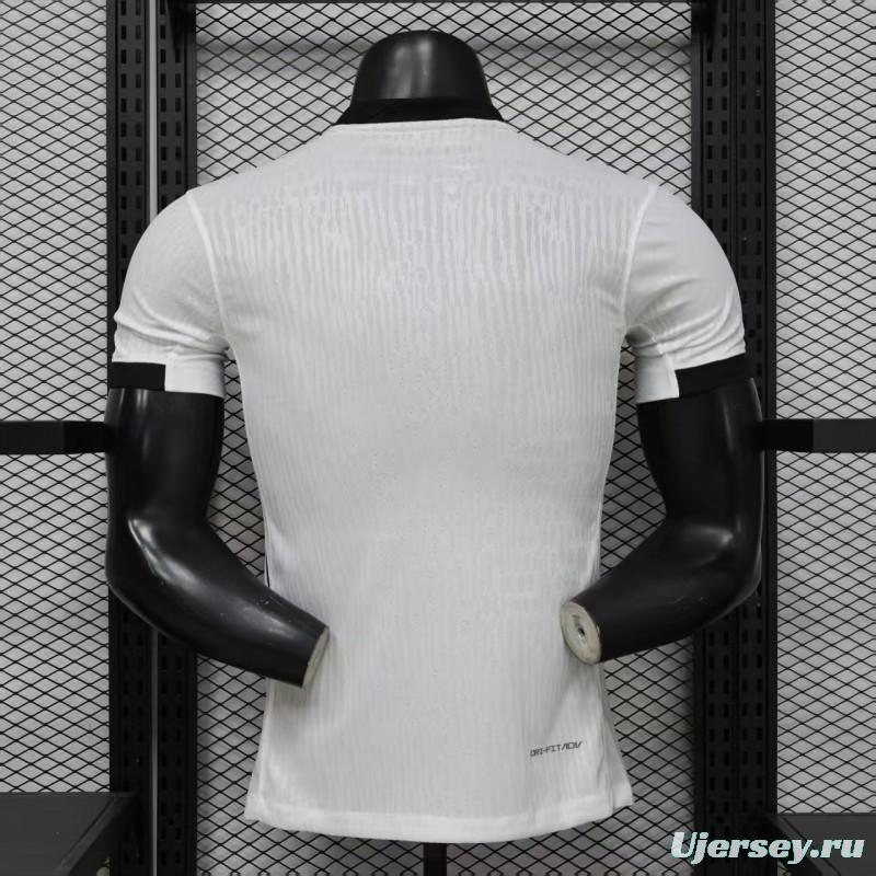 Player Version 26/27 Vasco da Gama Away White with Black Diagonal Sash Jersey