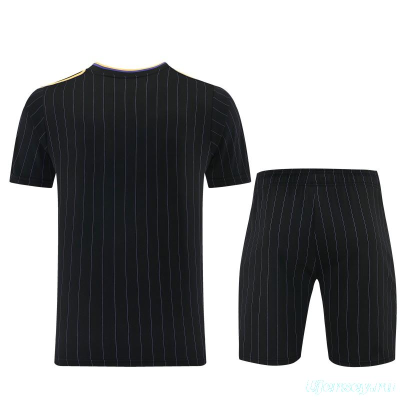 26/27  Manchester United Black Short Sleeve+Soccer Shorts