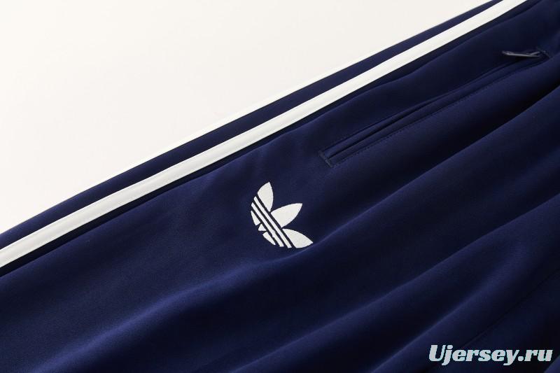 2026 Adidas Navy Blue Full Zipper Jacket + Long Pants